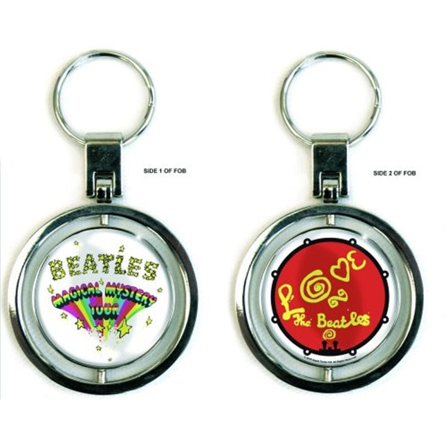 The Beatles Magical Mystery Tour Two Sided Metal Key Chain Key Ring