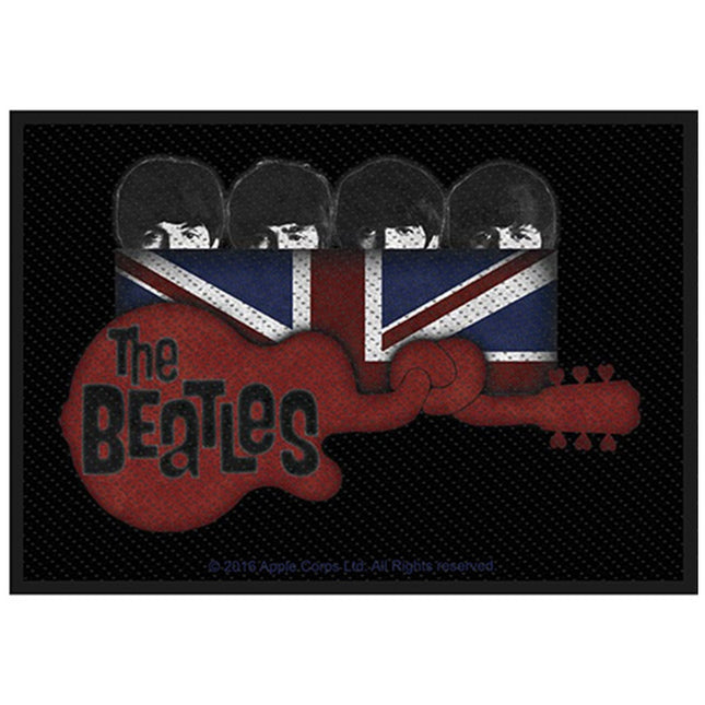 The Beatles Classic  Guitar & Union Jack Embroidered Iron on Patch