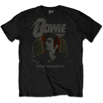 David Bowie Men's Vintage Ziggy Short Sleeves Tee Shirts Black