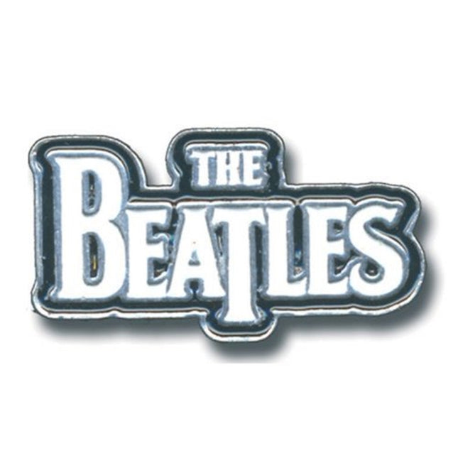 The Beatles Drop T Logo White Enamel Metal Pin Badge