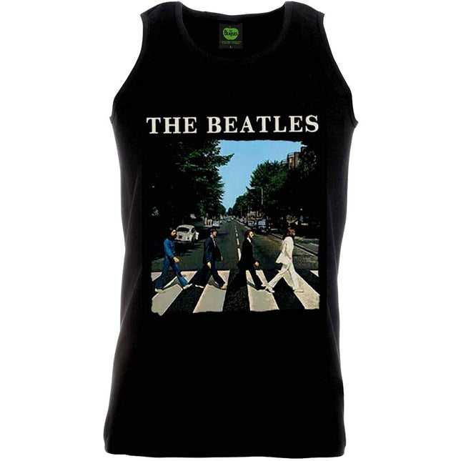 The Beatles Men's Abbey Road Cotton Sleeveless Vest Tee Black