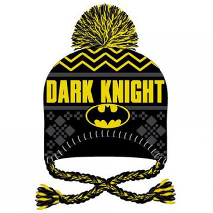 DC Comics Batman Dark Knight Novelty Knit Pom Laplander Beanie