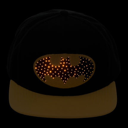 Batman Fiber Optic Lights Logo Snapback Baseball Cap