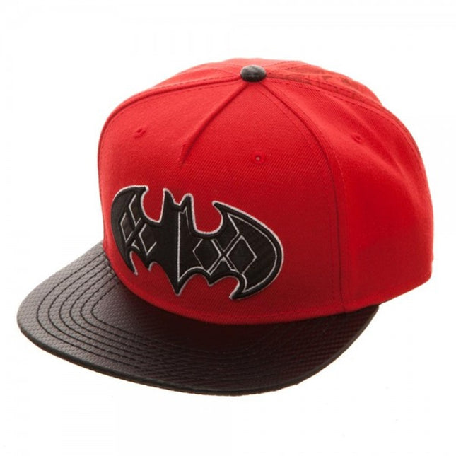 DC Comics Batman Harley Quinn Carbon Fiber Flat Brim Snapback Adjustable Baseball Cap