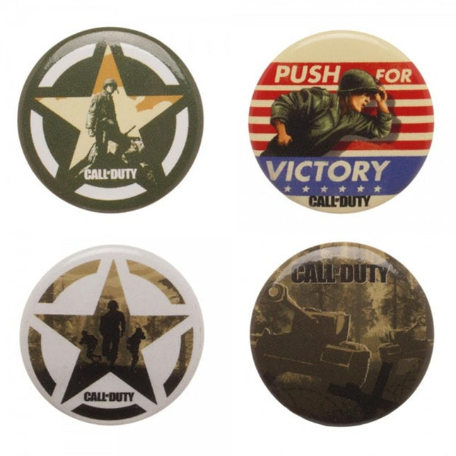 Call of Duty WWII Button Pin 4 Pack Set