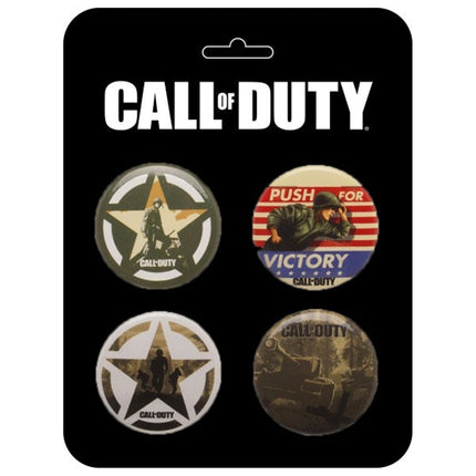 Call of Duty WWII Button Pin 4 Pack Set