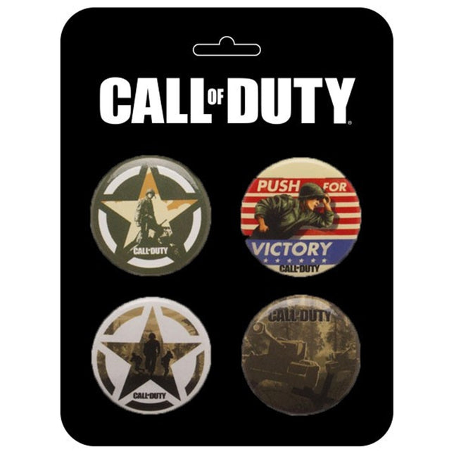 Call of Duty WWII Button Pin 4 Pack Set