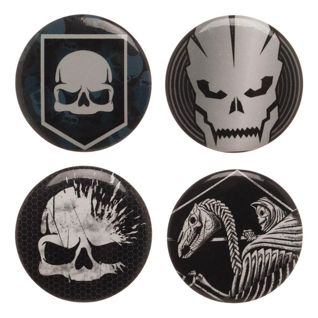 Call of Duty Button Pin 4 Pack Set Black