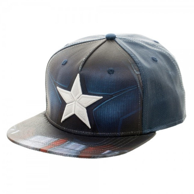 Marvel Civil War Captain America Ballistic Sublimated Snapback Baseball Cap