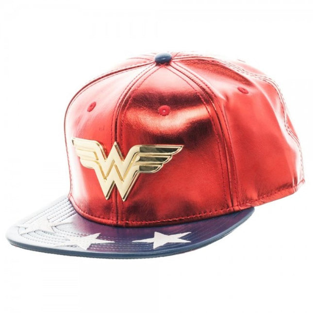DC Comics Wonder Woman PU Suit Up Flat Brim Adjustable Snapback Baseball Cap