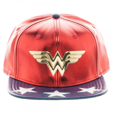 DC Comics Wonder Woman PU Suit Up Flat Brim Adjustable Snapback Baseball Cap