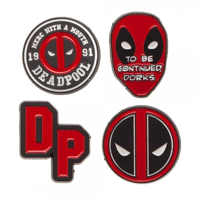 Deadpool Enamel Metal Mini Lapel Pin Badge Set
