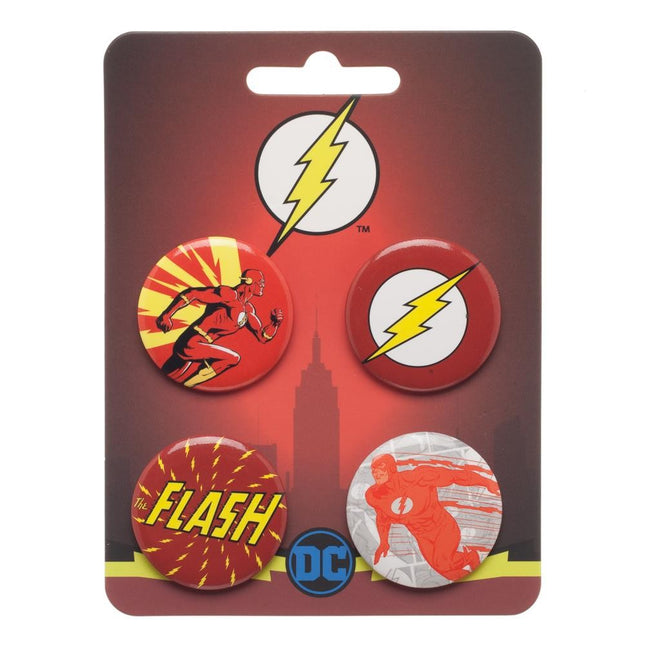 Flash Button Pin 4 Pack Set