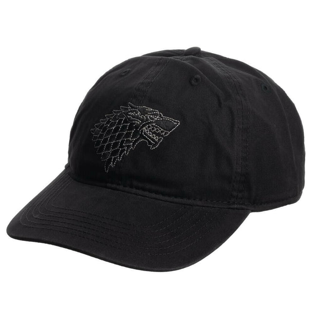 Game of Thrones House of Stark Dad Ball Baseball Cap - Dire Wolf Black