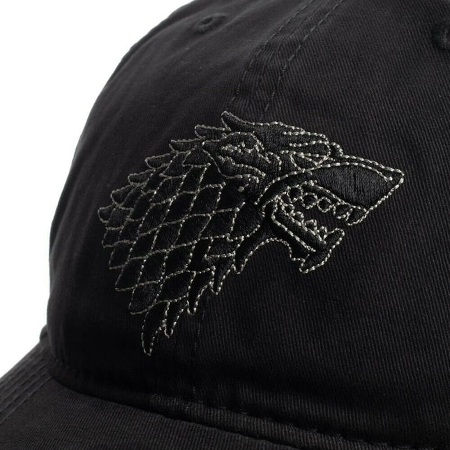 Game of Thrones House of Stark Dad Ball Baseball Cap - Dire Wolf Black