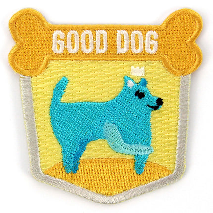 Good Dog Decorative Embroidered Sew or Iron-on Backing Patch