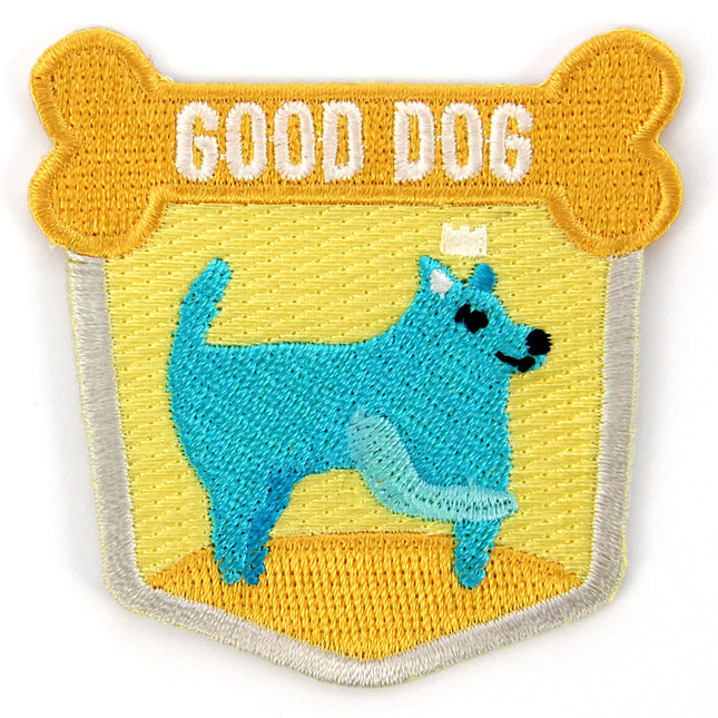 Good Dog Decorative Embroidered Sew or Iron-on Backing Patch