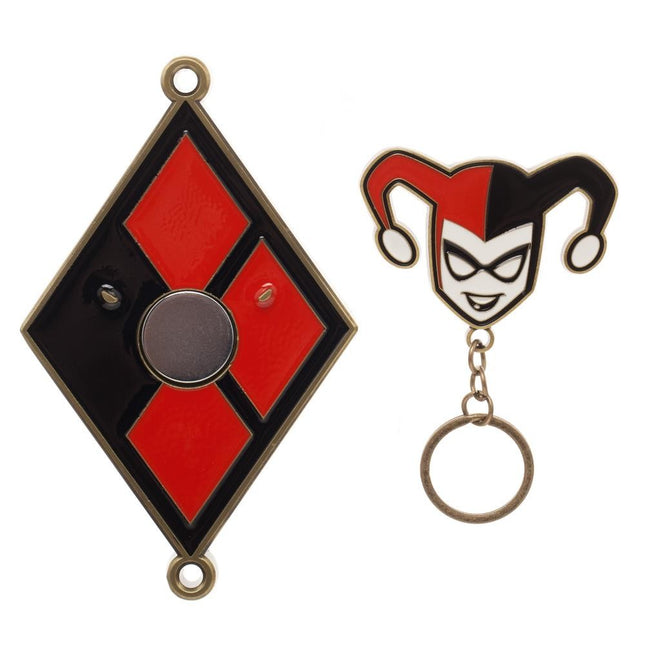 Harley Quinn Magnetic Key Chain Ring Holder