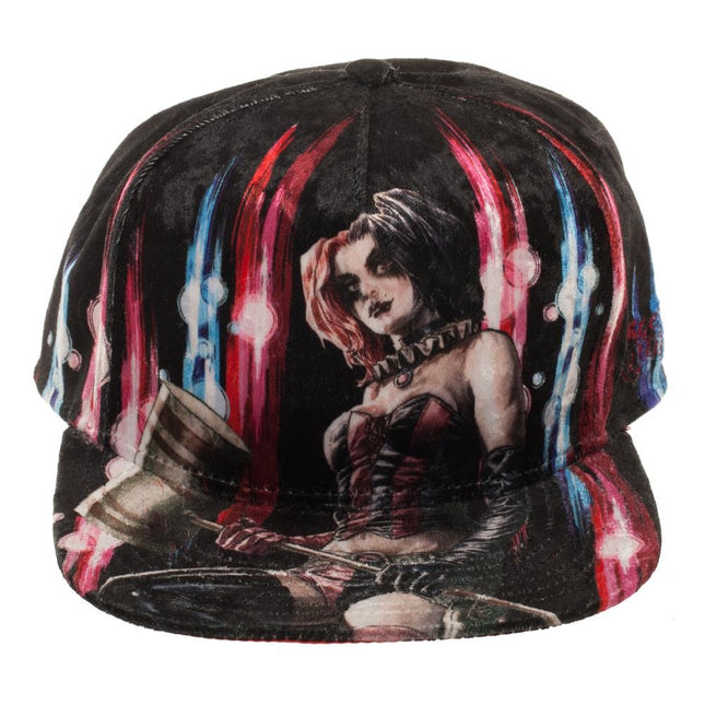 DC Comics Harley Quinn Velvet Snapback Baseball Cap