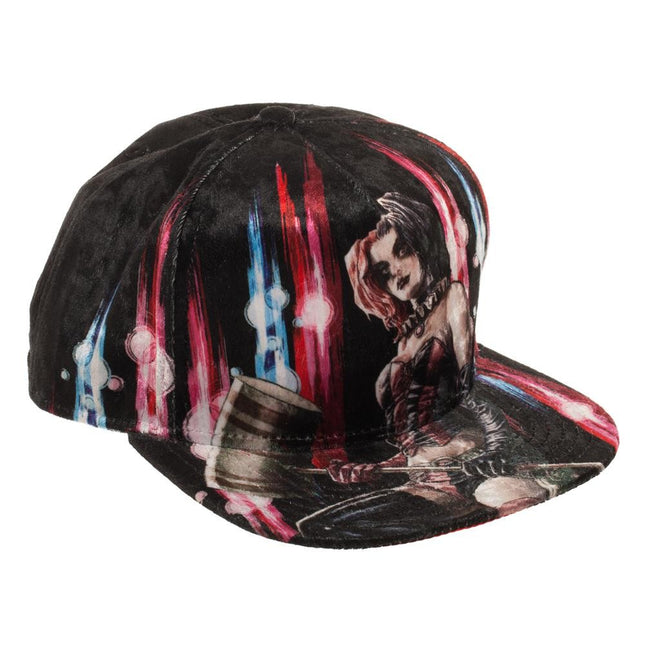 DC Comics Harley Quinn Velvet Snapback Baseball Cap
