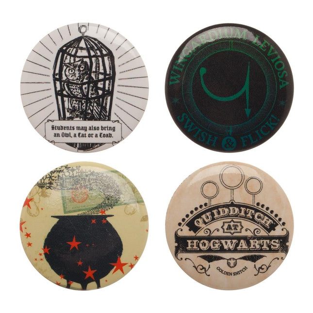 Harry Potter Button Pin 4 Pack Set