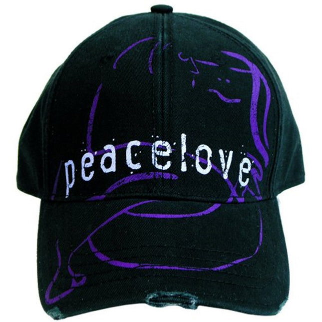 The Beatles John Lennon Peace & Love Distressed Adjustable Baseball Cap