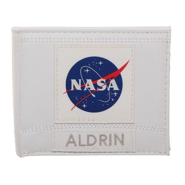 Buzz Aldrin NASA White Ripstop Appliques Bi-Fold Wallet