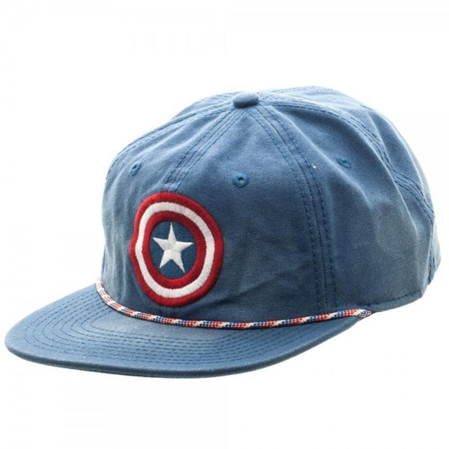 Marvel Captain America Washed Unstructured 6 Panel Snapback Baseball Cap