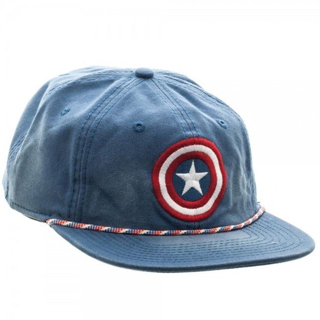 Marvel Captain America Washed Unstructured 6 Panel Snapback Baseball Cap