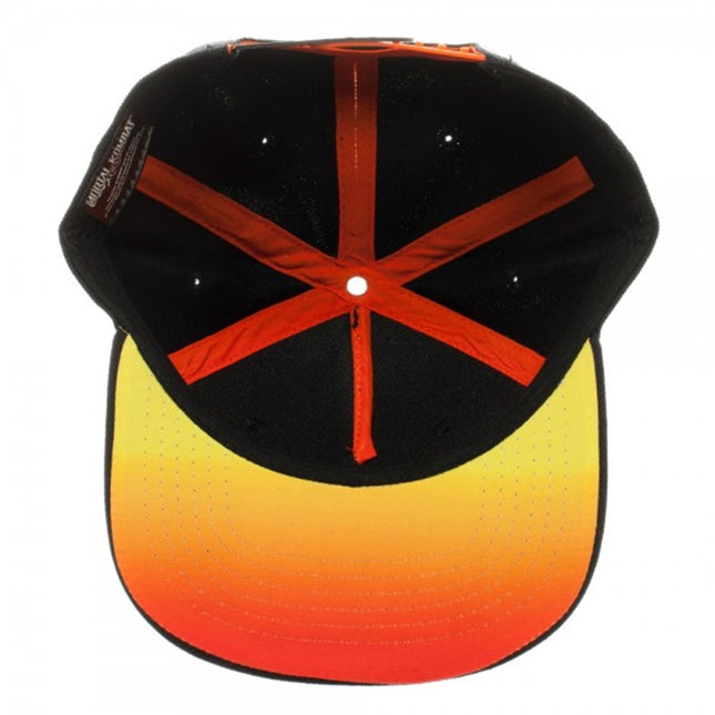 Mortal Kombat Logo Flat Brim Adjustable Snapback Baseball Cap
