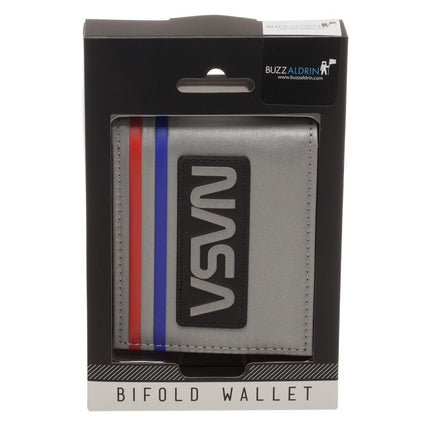 Buzz Aldrin NASA Silver Bi-Fold Faux Leather Wallet