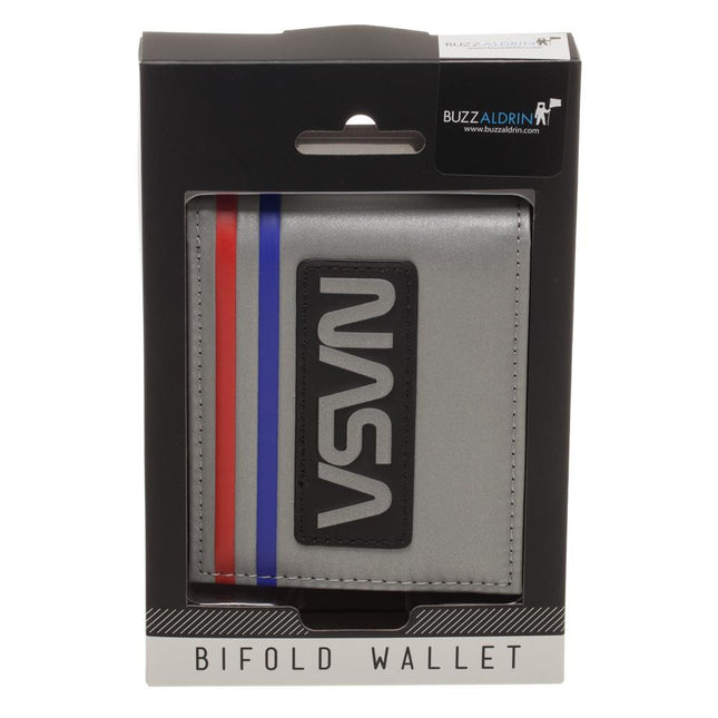 Buzz Aldrin NASA Silver Bi-Fold Faux Leather Wallet