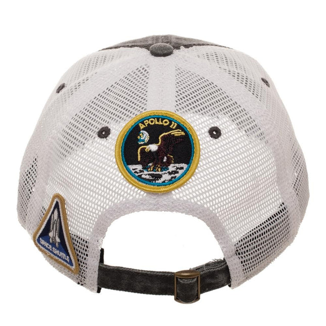 NASA Patch Grey Adjustable Trucker Baseball Cap