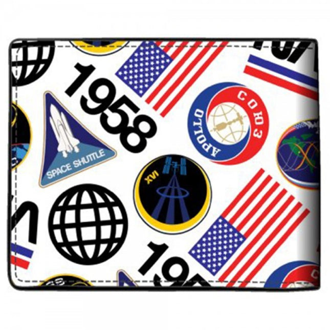 Buzz Aldrin NASA Collage Bi-Fold Faux Leather Wallet