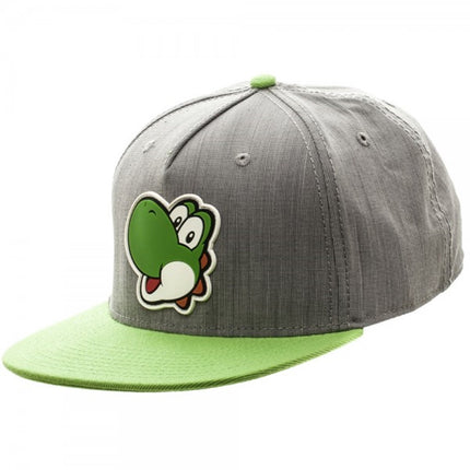 Nintnedo Yoshi Rubber Sonic Weld Gray/Green Snapback Baseball Cap
