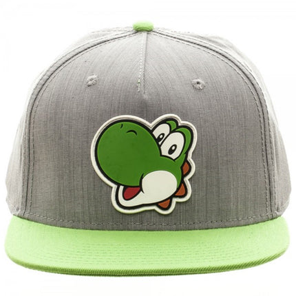 Nintnedo Yoshi Rubber Sonic Weld Gray/Green Snapback Baseball Cap