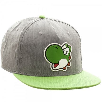 Nintnedo Yoshi Rubber Sonic Weld Gray/Green Snapback Baseball Cap