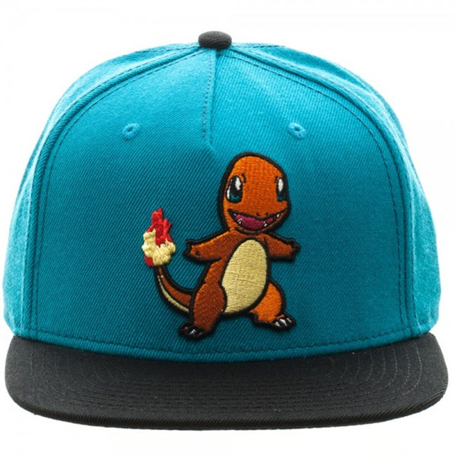 Pokemon Charmander Color Block Snapback Baseball Cap