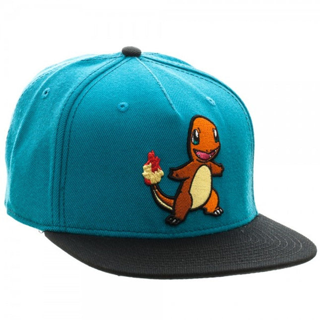 Pokemon Charmander Color Block Snapback Baseball Cap
