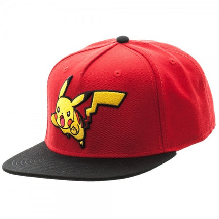 Pokemon Pikachu Color Block Snapback Baseball Cap