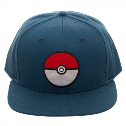 Pokemon Pokeball Blue Snapback Baseball Cap