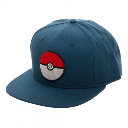 Pokemon Pokeball Blue Snapback Baseball Cap