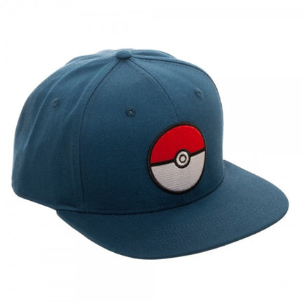 Pokemon Pokeball Blue Snapback Baseball Cap