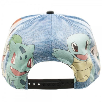 Pokemon Printed PU Snapback Baseball Cap