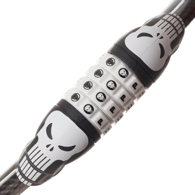 Marvel Comics Punisher Dial Combination Braided Steel Bike Cable Lock Security