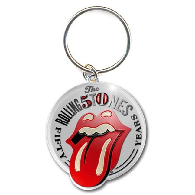 The Rolling Stones Premium Metal Key Chain Key Ring (50th Anniversary)
