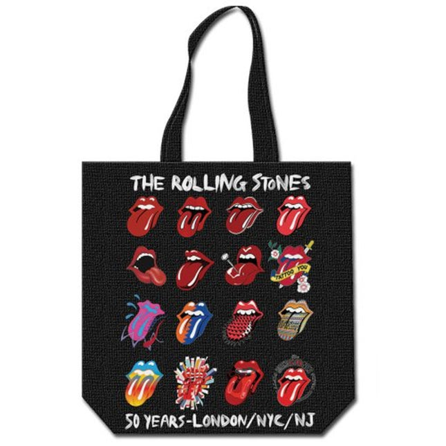 The Rolling Stones Tongue Evolution Cotton Tote Bag