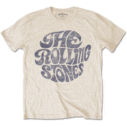 The Rolling Stones Men's Vintage 70S Logo Short Sleeves T-Shirts - Sand
