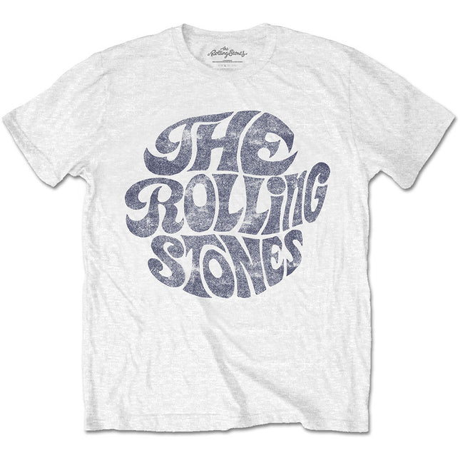 The Rolling Stones Men's Vintage 70S Logo Short Sleeves T-Shirts - White
