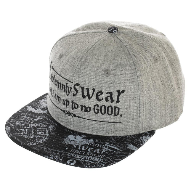Harry Potter I Solemnly Swear Snapback Heather Gray Baseball Cap